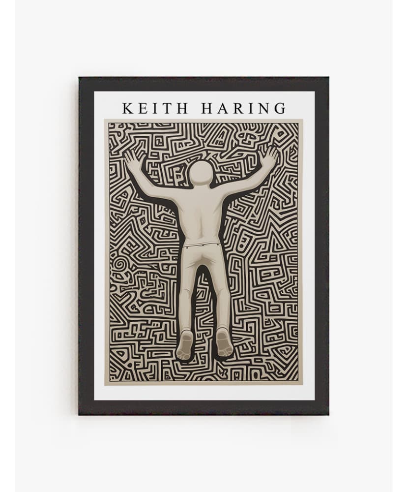 Lámina impresa | Cuadro Laberinto|Keith Haring