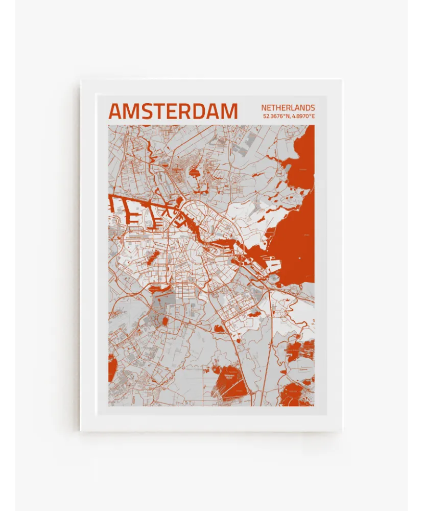 Cuadro Mapa Ámsterdam | Be Minimal