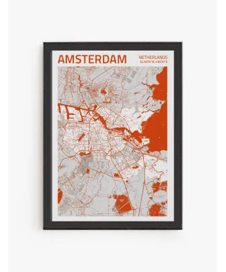 Cuadro Mapa Ámsterdam | Be Minimal