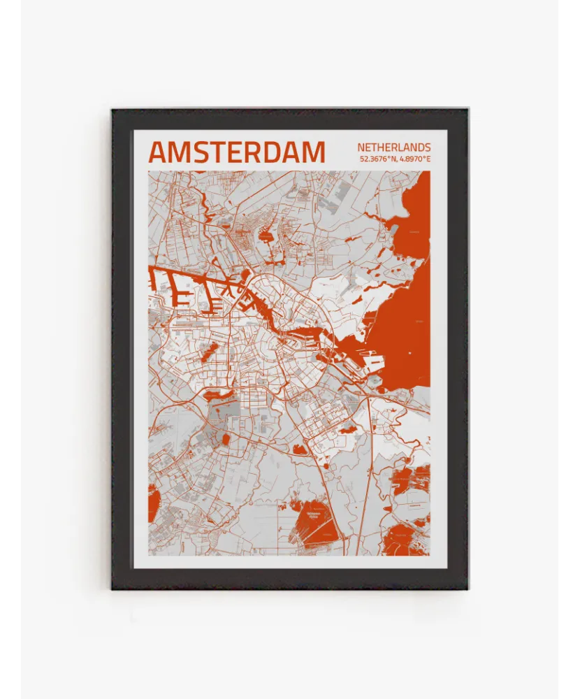 Cuadro Mapa Ámsterdam | Be Minimal