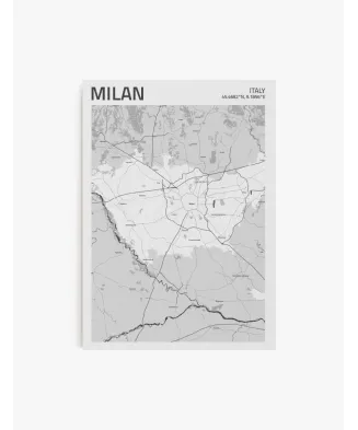 Cuadro Mapa Milan| Be Minimal
