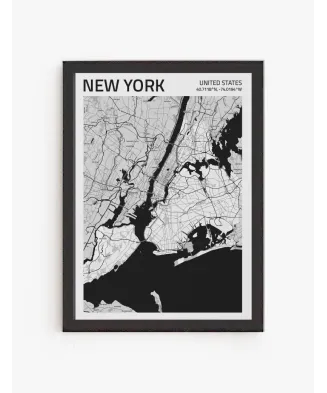 Cuadro Mapa New York| Be Minimal