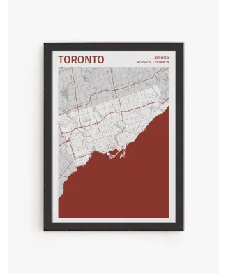 Cuadro Mapa Toronto| Be Minimal