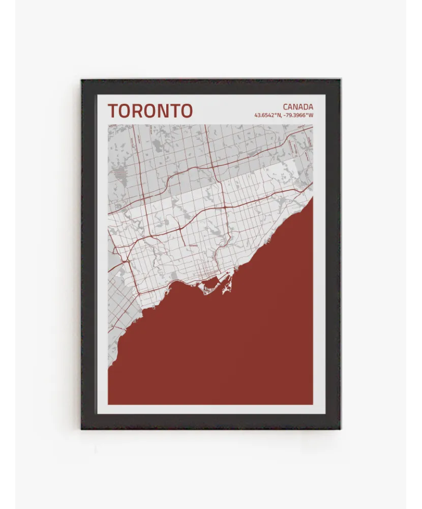 Cuadro Mapa Toronto| Be Minimal