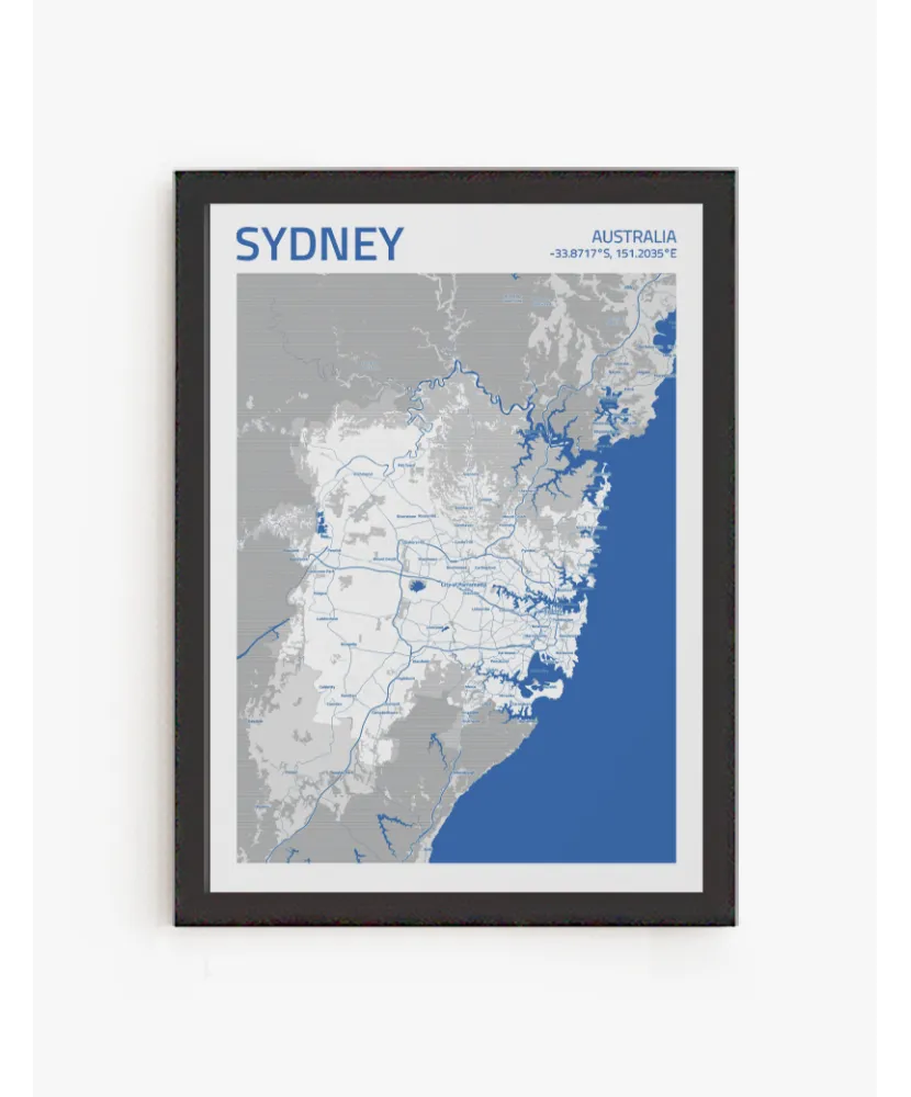 Cuadro Mapa Sydney | Be Minimal