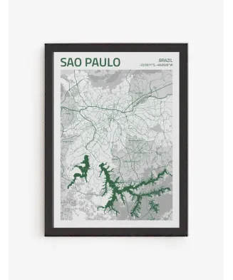 Cuadro Mapa Sao Paulo| Be Minimal