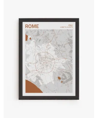 Cuadro Mapa Roma | Be Minimal
