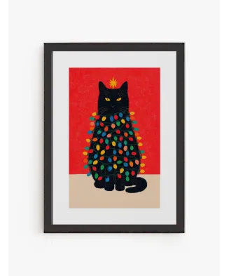 Cuadro Cat Navidad | Be Minimal