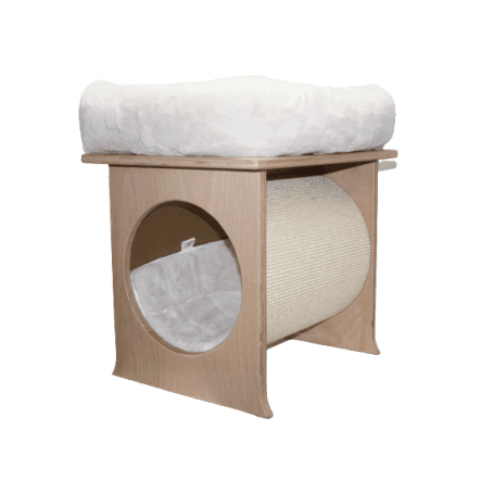 Cat house with bed