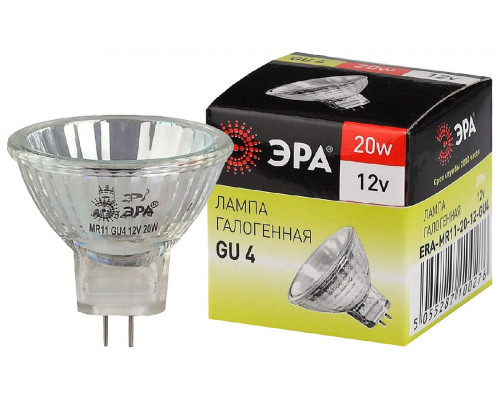 Основное фото Лампочка тип галогенновая Эра GU4 20W 3000K GU4-MR11-20W-12V-30CL C0027361: Купить в Интернет магазин освещения GCSVET.RU