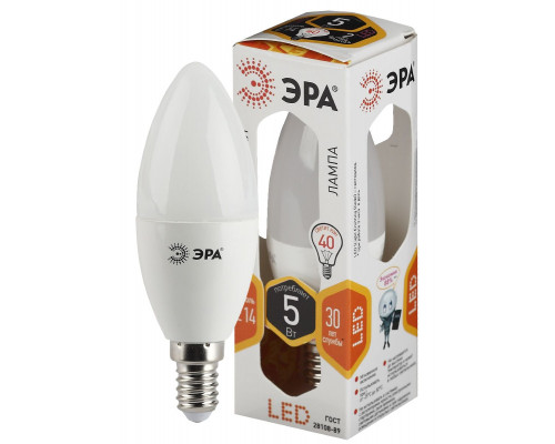 Основное фото Светодиодная лампочка Эра LED B35-5W-827-E14 Б0018871: Купить в Интернет магазин освещения GCSVET.RU