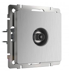 ТВ-розетка оконечная Werkel cеребряный рифленый W1183009 4690389159909