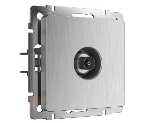 Основное фото ТВ-розетка оконечная Werkel cеребряный рифленый W1183009 4690389159909: Купить в Интернет магазин освещения GCSVET.RU
