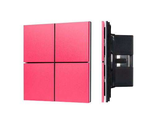 Основное фото Кнопочная панель Arlight KNX-304-23-IN Rose Red BUS, Frameless 039664: Купить в Интернет магазин освещения GCSVET.RU