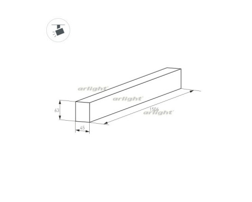 Дополнительное фото Шинопровод Arlight MAG-TRACK-4563 026906(1): Купить в Интернет магазин освещения GCSVET.RU
