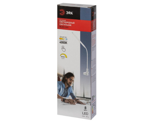 Дополнительное фото Лампа настольная Эра NLED-509-8W-W Б0059841: Купить в Интернет магазин освещения GCSVET.RU