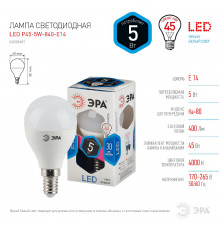 Светодиодная лампочка Эра LED P45-5W-840-E14 Б0028487