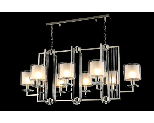Дополнительное фото Люстра подвесная Crystal Lux Nicolas NICOLAS SP8 L1000 NICKEL/WHITE: Купить в Интернет магазин освещения GCSVET.RU