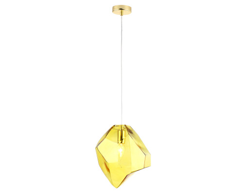 Основное фото Светильник подвесной Crystal Lux NUESTRO SP1 GOLD/AMBER: Купить в Интернет магазин освещения GCSVET.RU
