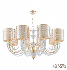 Люстра подвесная Arte Milano Florentia-8857 308857/8 Wh/Gd