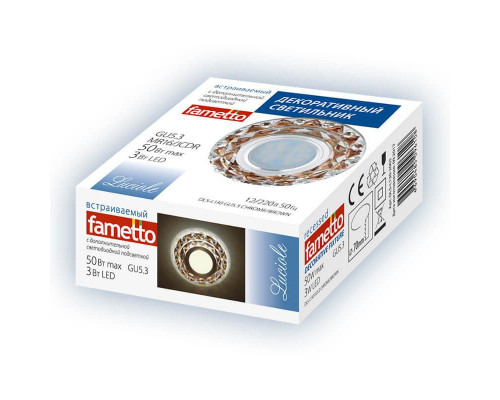 Дополнительное фото Светильник встраиваемый Fametto Luciole DLS-L130 GU5.3 Chrome/Brown: Купить в Интернет магазин освещения GCSVET.RU
