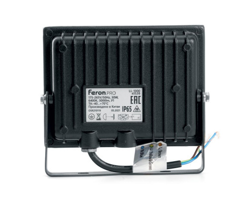 Дополнительное фото Светодиодный прожектор Feron LL-1000 30W 6400K 41539: Купить в Интернет магазин освещения GCSVET.RU