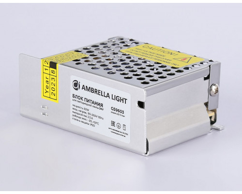 Дополнительное фото Блок питания Ambrella Light LED Driver 24V 60Вт AC90-260 2.5A IP20 GS9603: Купить в Интернет магазин освещения GCSVET.RU