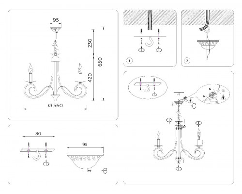 Дополнительное фото Люстра подвесная Ambrella Light Modern TR9606: Купить в Интернет магазин освещения GCSVET.RU