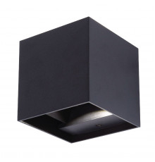 Уличный настенный светильник Uniel ULU-S55B-2x3W/3000K+4000K+6000K IP65 BLACK UL-00010853