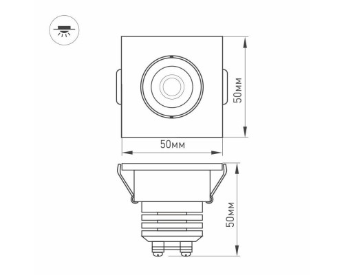 Дополнительное фото Светильник мебельный Arlight LTM-S50x50WH 5W Day White 25deg: Купить в Интернет магазин освещения GCSVET.RU