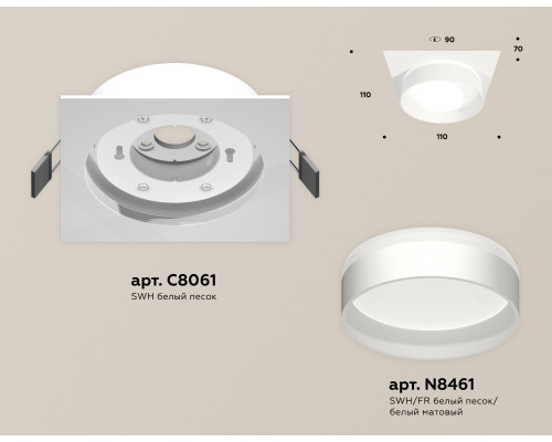 Дополнительное фото Светильник встраиваемый Ambrella Light Techno Spot XC8061020 (C8061, N8461): Купить в Интернет магазин освещения GCSVET.RU