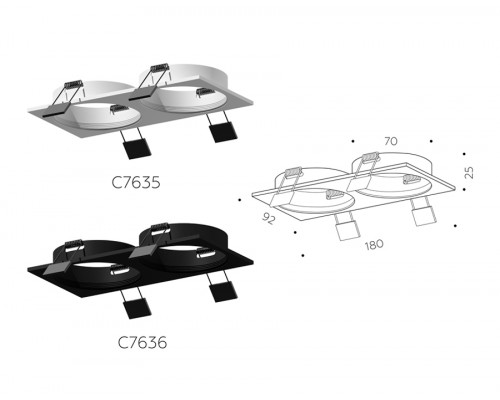 Дополнительное фото Основание светильника Ambrella Light DIY Spot C7635: Купить в Интернет магазин освещения GCSVET.RU