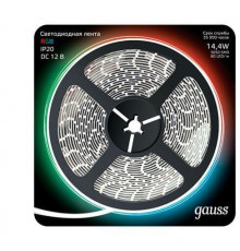 Лента светодиодная Gauss 14,4W/m 60LED/m 5050SMD RGB 5M 312000414