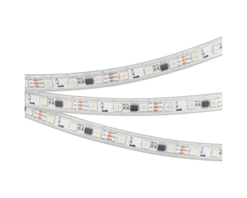 Основное фото Лента светодиодная Arlight герметичная SPI-P-B60-12mm 12V RGB-PX3 (14.4W/m, IP66, 5060, 5m) 026365(3): Купить в Интернет магазин освещения GCSVET.RU