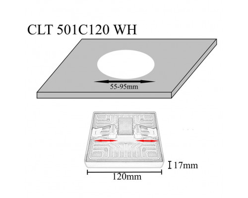 Дополнительное фото Светильник встраиваемый LED Crystal Lux CLT 501C120 WH: Купить в Интернет магазин освещения GCSVET.RU