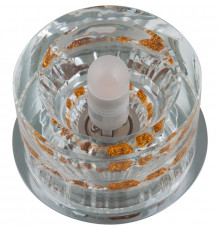 Светильник встраиваемый Fametto DLS-F119 G9 CHROME/CLEAR+GOLD 10751