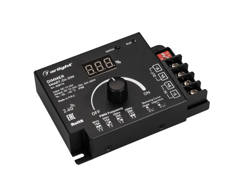 Основное фото Диммер Arlight Smart-D4-Dim (12-24V, 1x20A. 2.4G) 028174: Купить в Интернет магазин освещения GCSVET.RU