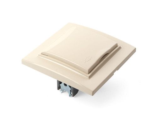 Дополнительное фото Розетка 1-местная с крышкой Stekker PST16-9012-02 с защитной шторкой 39238: Купить в Интернет магазин освещения GCSVET.RU