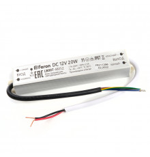 Блок питания для светодиодной ленты Feron LB007 20Вт 12В IP67 48052