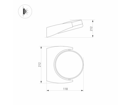 Дополнительное фото Светильник настенный LED для улицы Arlight LGD-Eye-Wall-6W Warm3000 029979: Купить в Интернет магазин освещения GCSVET.RU