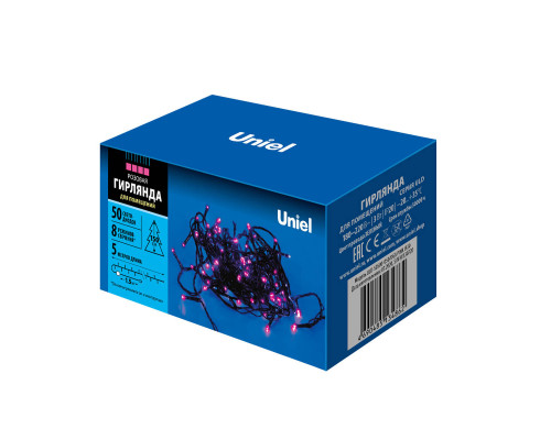 Дополнительное фото Светодиодная гирлянда Uniel 220V розовый ULD-S1000-100/DGA Pink IP20 UL-00008406: Купить в Интернет магазин освещения GCSVET.RU