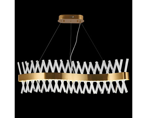 Основное фото Люстра подвесная Natali Kovaltseva Halos LED LAMPS 81357 GOLD SATIN: Купить в Интернет магазин освещения GCSVET.RU