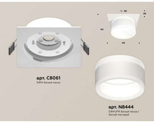 Дополнительное фото Светильник встраиваемый Ambrella Light Techno Spot XC8061019 (C8061, N8444): Купить в Интернет магазин освещения GCSVET.RU