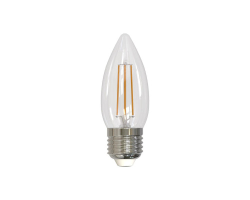 Основное фото Филаментная лампа светодиодная (UL-00005166) Uniel E27 11W 3000K прозрачная LED-C35-11W/3000K/E27/CL PLS02WH: Купить в Интернет магазин освещения GCSVET.RU