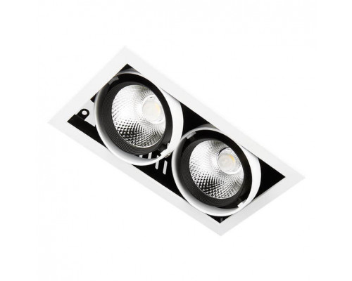 Основное фото Светильник встраиваемый Ambrella Light T812 BK/CH 2*12W 4200K: Купить в Интернет магазин освещения GCSVET.RU