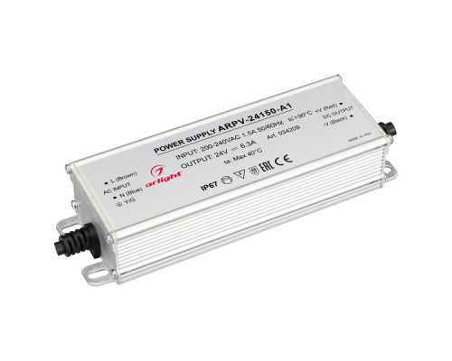 Основное фото Сетевой адаптер Arlight ARPV-24150-A1 24V 6.25A 150W 034209: Купить в Интернет магазин освещения GCSVET.RU