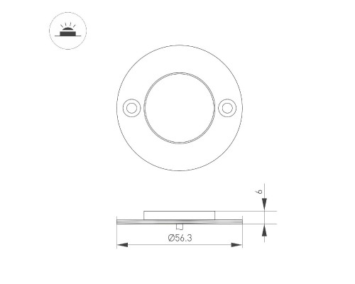 Дополнительное фото Светильник для улицы Arlight ART-DECK-LAMP-R56-3W Day4000 (SL, 120 deg, 24V) 045343: Купить в Интернет магазин освещения GCSVET.RU