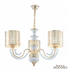 Люстра подвесная Arte Milano Florentia-8857 308857/3 Wh/Gd