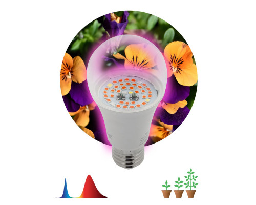 Дополнительное фото Светодиодная лампа для растений ЭРА E27 12W 1310K FITO-12W-RB-E27-K Б0039070: Купить в Интернет магазин освещения GCSVET.RU