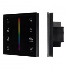 Панель Arlight Sens Smart-P30-RGBW Black (230V, 4 зоны, 2.4G) 027104